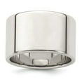thumbnail image 1 of 925 Sterling Silver 12mm Flat Size 4 Plain Classic Wedding Band Ring, 1 of 3