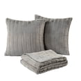 thumbnail image 4 of Home Soft Things Plush Faux Fur Throw & 2 Pillow Covers Set - Silver - 60"x80"/18"x18" Jumbo, 4 of 9