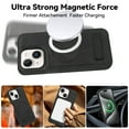 thumbnail image 3 of Magnetic for iPhone 14 Premium PU Leather Case,Built-in Invisible Stand [Compatible with Magsafe] Protective Slim Kickstand Phone Cover Compatible with iPhone 14, Black, 3 of 10