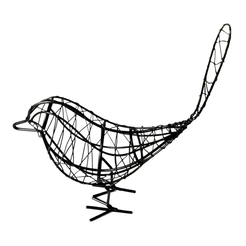 2 PCS Garden Wall Metal Art Decoration Wrought Iron Bird Decoration