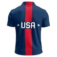 thumbnail image 5 of USA 2026 Soccer Cup Style Patriotic Polo Shirt for Men, Short Sleeve Quick-Dry Mesh Breathable Top with Stars & Stripes Graphic, Lightweight Sports Jersey, 1 PC Sky Blue M, 5 of 5