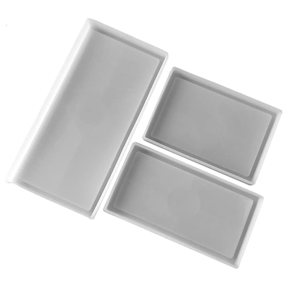 Yammee Silicone Tray Molds Epoxy Resin Molds Rectangular Fruit Dish Moulds Silicone Material for DIY Hand-Making Resin Artworks