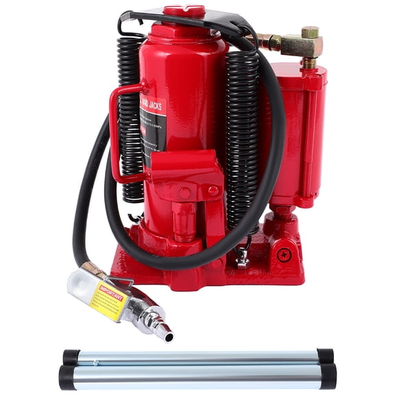 SCITOO Pneumatic Air Hydraulic Bottle Jack 12 Ton for Auto Truck Repair Red