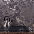 thumbnail image 3 of Aspect Peel and Stick Backsplash 11in x 4in Honeycomb Stainless Matted Metal Tile for Kitchen and Bathrooms (3-Pack), 3 of 3