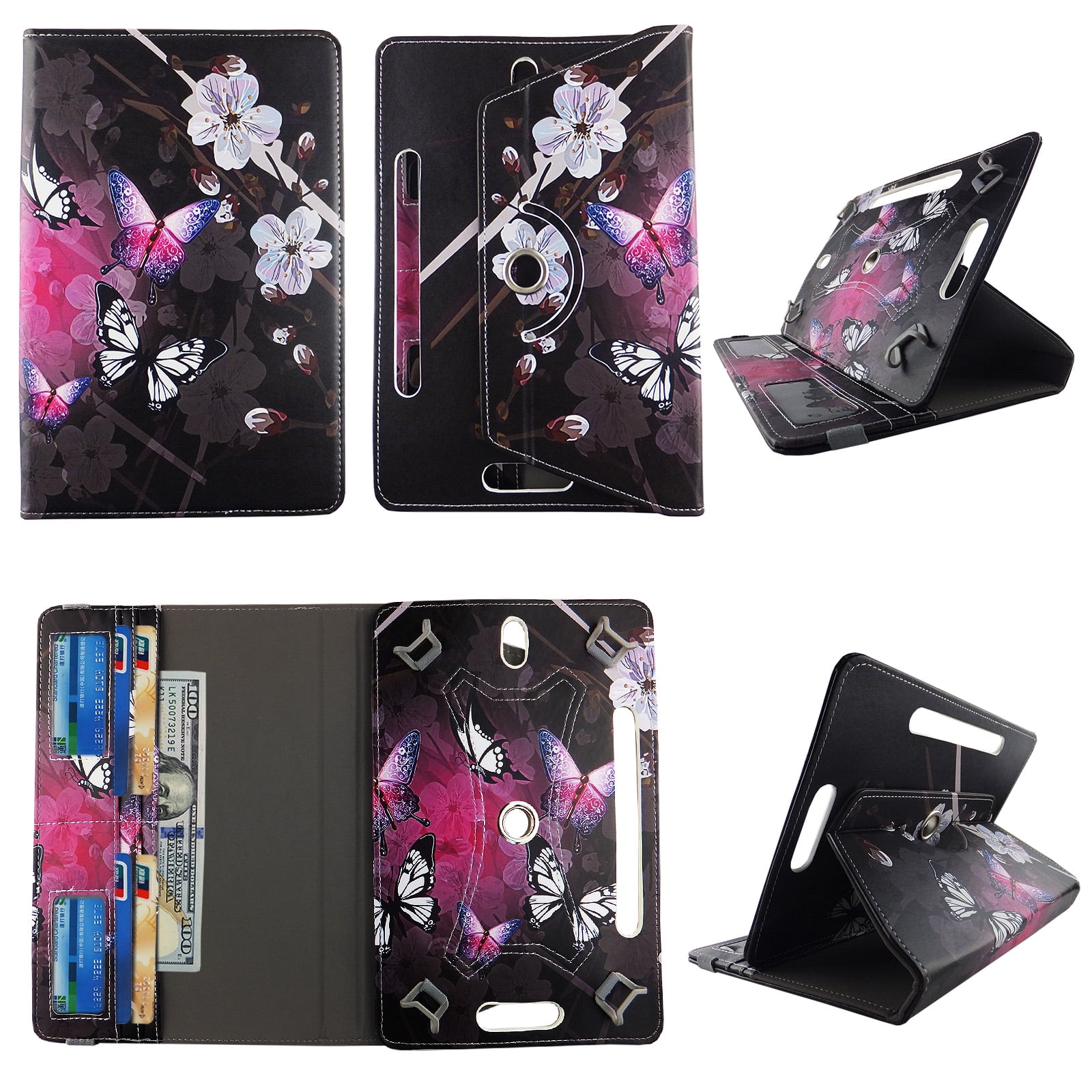 White Flower Butterfly tablet case 10 inch for LG G Pad 10.1 10