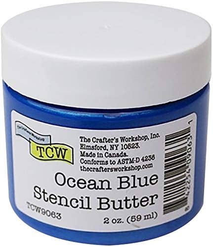 The Crafter's Workshop Stencil Butter 2 oz Ocean Blue for Stenciling, Stamping and Mixed Media