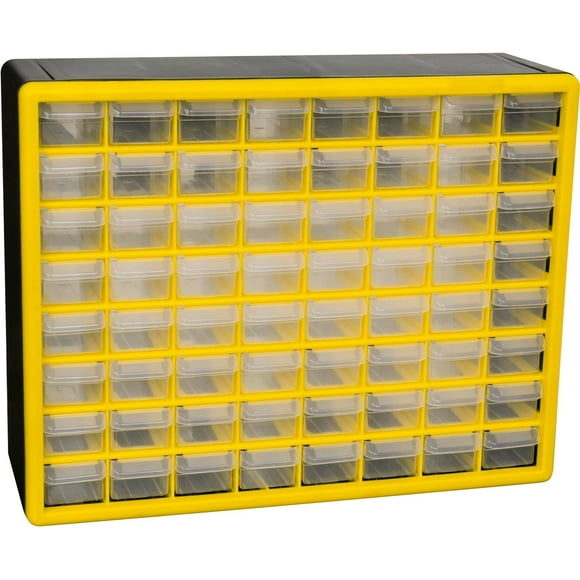 Akro-Mils 10164 Armoire de Rangement en Plastique à 64 Tiroirs pour Garage, Organisateur de Perles, Rangement Lego, Boîte à Outils pour Enseignants, Organisateur de Maquillage, et Plus, 20 Pouces L x 6