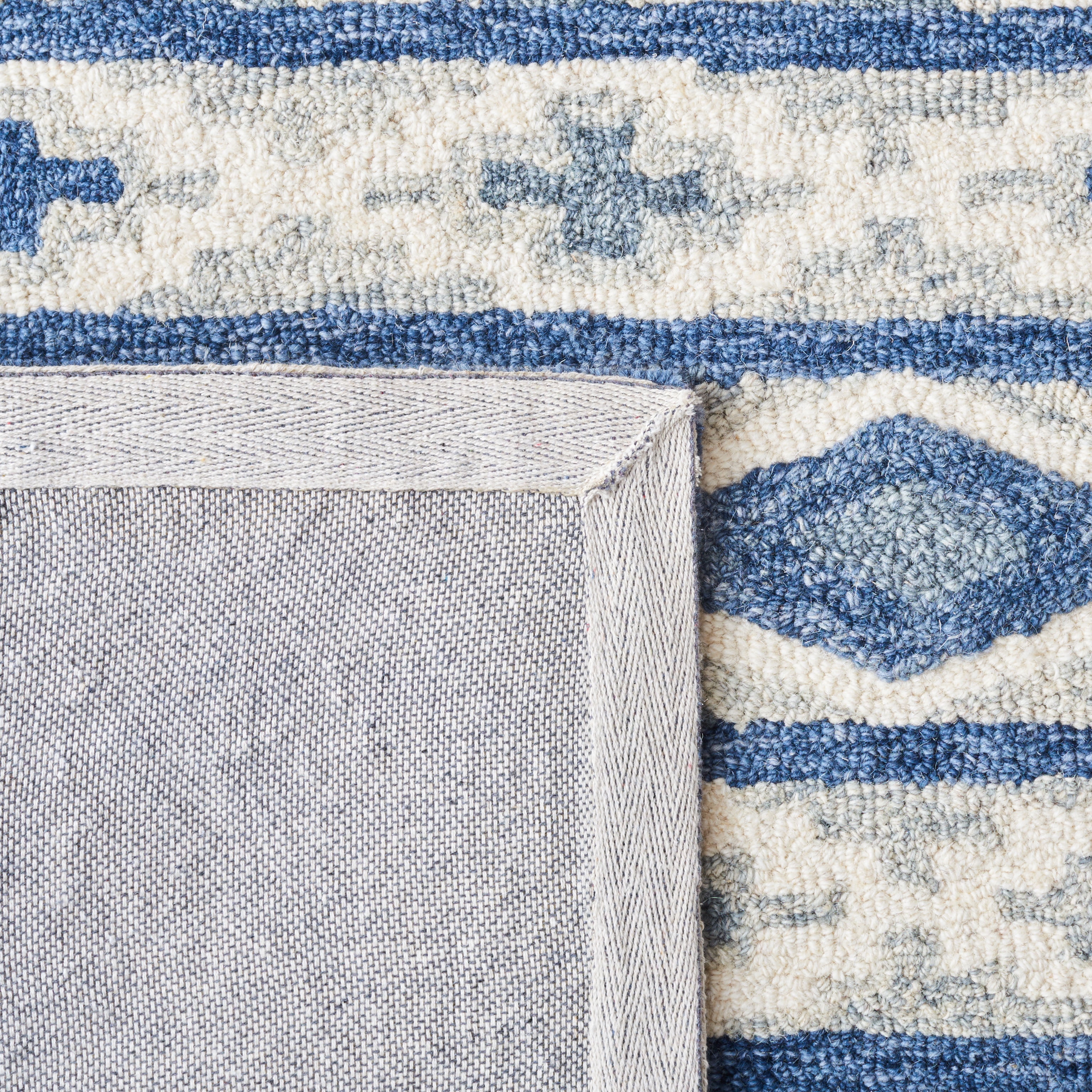 SAFAVIEH Roslyn Lena Geometric Area Rug, Blue/Grey, 9' x 12'