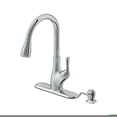 thumbnail image 1 of Cahaba CA6112CP Transitional 1-Handle Pull-Down Kitchen Faucet with Soap Dispenser in Polished Chrome, 1 of 1