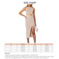 thumbnail image 3 of Vestido cruzado sin mangas con cintura alta, vestido cruzado sin mangas con cintura alta para mujer, vestido cruzado sin mangas con cintura recortada, multifuncional, 3 of 3