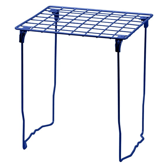 LockerMate Stac-A-Shelf Locker Organizer Shelf, Stackable, Extra Tall, Fits Standard Size School Lockers, Blue