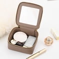 thumbnail image 2 of Bolsa de maquillaje Aveniee Mini, neceser de viaje transparente, color topo, 2 of 6