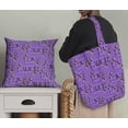 thumbnail image 5 of Soimoi Purple polyester Crepe Fabric Floral Love Text Print Sewing Fabric Yard 52 Inch Wide, 5 of 5
