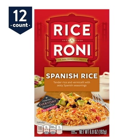 (12 Pack) Rice-A-Roni Rice & Vermicelli Mix, Spanish Rice, 6.8 oz