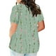 thumbnail image 3 of Camisetas Casuales de las Mujeres Largo Casual Impreso Cuello Redondo Suelto Top, Camiseta de Verano de Manga Corta, 3 of 5