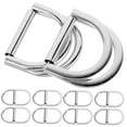 thumbnail image 5 of WRISTBIQUE 10Pcs D Rings Buckles for Belt Making and Bag Accessories Silver Metal, 5 of 8