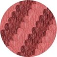 thumbnail image 1 of Ahgly Company Tapis Rond Lavable en Machine Intérieur Transitionnel Rouge, 6 Pieds Rond, 1 of 7