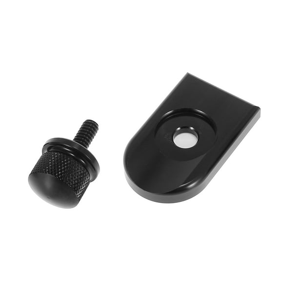 Black Seat Bolt Tab Screw Mount Knob Cover Kit for Harley Davidson Road King Softail 1996-2020 Aluminum Alloy