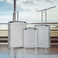 thumbnail image 6 of Hikolayae Dorado Collection Hardside Spinner Luggage Sets in Silver, 3 Piece - TSA Lock, 6 of 9