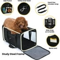 thumbnail image 3 of Soft-Sided  for Dogs & Cats, 20lb Capacity, 4-Sided Mesh, Collapsible Travel Bag, Black, 3 of 7