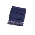 thumbnail image 2 of Sakkas 78" X 28" Rayon from Bamboo Soft Solid Pashmina Feel Shawl / Wrap / Stole - Navy - One Size, 2 of 6