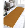 thumbnail image 1 of 2 ft. 6 in. x 12 ft. Contemporary Hand Woven Kelim Woolen Area Rug, Gold, 1 of 1