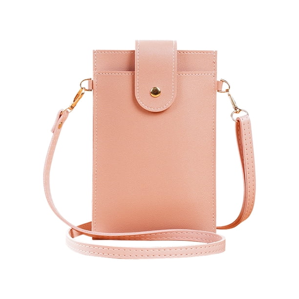 Bolso bandolera SHENGXINY para mujer, con pantalla táctil, bandolera para teléfono móvil con correa para el hombro, funda tipo cartera con ventana transparente para teléfonos de hasta 6.7 pulgadas,