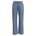 thumbnail image 4 of Haivin Women's Wide Leg Cotton Jeans, Casual and Versatile, Comfortable and Lightweight for Everyday Wear and Spring Season, 4 of 8