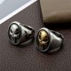 thumbnail image 4 of Anillo de motociclista de Acero inoxidable yuxing con calavera plata dorado tamaño 10, 4 of 5