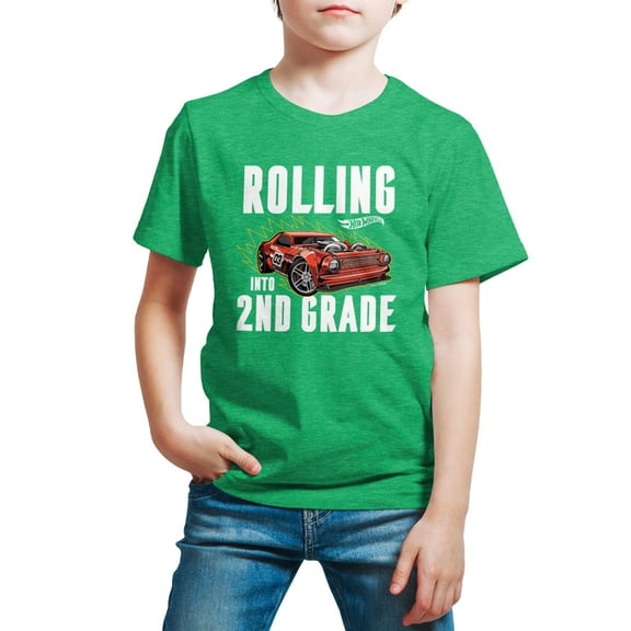 Hot Wheels - Rolling Into 2nd Grade - Youth Short Sleeve Graphic T-Shirt