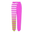 thumbnail image 5 of Trushirts Women's Casual Sweatpants - Hot Pink, Size L, 100% Polyester, Asymmetrical Stripe, Relaxed Fit with Elastic Waist & Drawstring, Side Pockets, Cuffed Ankles, 5 of 5