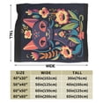 thumbnail image 4 of XMXY Fleece Throw Blanket for Couch, Flower Cat Artwork Lightweight Plush Fuzzy Cozy Soft Bed Blankets and Throws for Sofa, 60"x50" inches, 4 of 8
