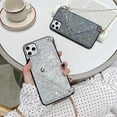 thumbnail image 5 of for iPhone 13 Pro Max Bling Glitter Diamond Phone Case with Card Holder and Strap for Women Girls,Crossbody Chain,Kickstand Magentic Folio,Snap Clasp,Cute Phone Wallet Cases Envelope Design, White, 5 of 8