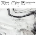 thumbnail image 4 of Small Stall Shower Curtain 36 x 72, Half Narrow Abstract Grey Marble Shower Curtain, Modern Luxury Art Waterproof Fabric Shower Curtain for Bathroom Decor, 4 of 5