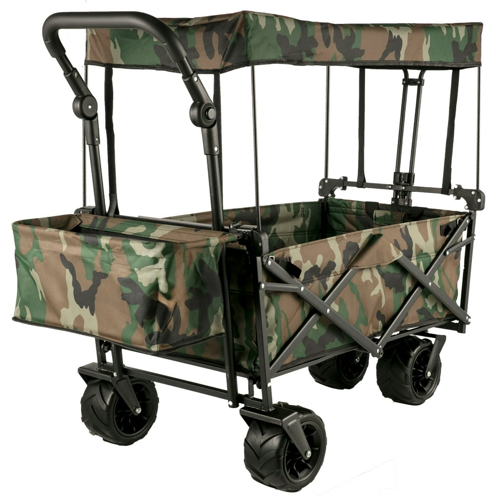 VEVOR Collapsible Wagon Cart Camouflage, Foldable Wagon Cart Removable