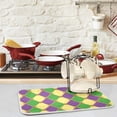 thumbnail image 2 of GZHJMY Stylish Mardi Gras Carnival Fleur De Lis Pattern Absorbent Dish Drying Mat Microfiber Kitchen Countertop Table Protector Multi-Purpose Counter Rack Sink Drainer Pad (16 x 18 Inches), 2 of 6