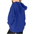 thumbnail image 4 of Garbnen Girls Oversized Hoodie Blue Long Sleeve Y2k Sweatshirt with Pocket Fall Fleece Preppy Teen Girl Gifts Trendy Clothes 9-10 Years, 4 of 6