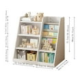 thumbnail image 7 of Miniyam 3-tier Bookshelf and Toy Organizer for Kids, White, 7 of 7
