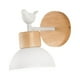 thumbnail image 4 of Aplique de pared para mesita de noche. Bombillas no incluidas. Luminarias minimalistas E27. Blanco Con Pájaro, 4 of 9