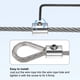thumbnail image 5 of Uxcell 8-Pack Abrazadera de Cable de Cuerda de Alambre, Agujero de 9 mm, Clip de Bloqueo de Un Solo Agujero de Acero Inoxidable 304 con Tornillos Hexagonales y Llave, 5 of 7