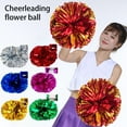 thumbnail image 4 of Cheerleading Pom Poms Shining Contrast Color Decorative with Long Handle Full Shape Create Atmosphere Sparkling Comfortable Grip Cheerleading Hand Flower for Party, 4 of 8