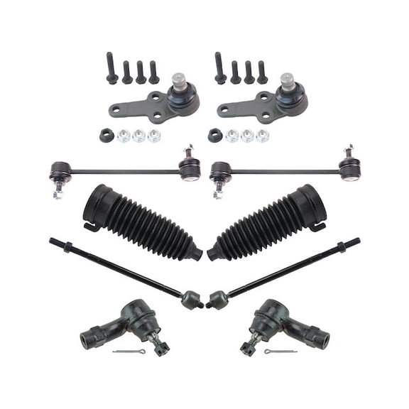 Front Ball Joints Tie Rods Sway Bar Link Kit 10 Piece - Compatible with 2009 - 2010 Ford Focus