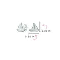 thumbnail image 4 of Bling Jewelry Womens Sailboat Stud Earrings for Sea Lovers Ocean Sterling Silver, 4 of 5