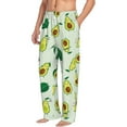 thumbnail image 2 of Uemuo Cartoon Fruit Pattern Men's Wide Leg Palazzo Lounge Pants with Pockets Light Weight Loose Comfy Casual Pajama Pants-Medium, 2 of 9