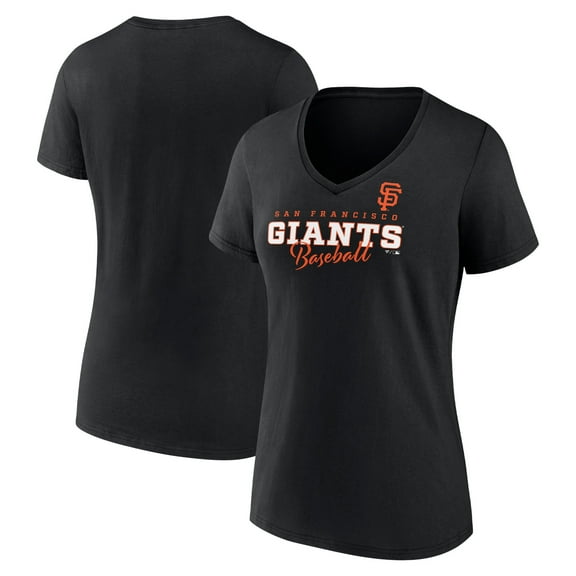 Women's Black San Francisco Giants Back In Business V-Neck T-Shirt