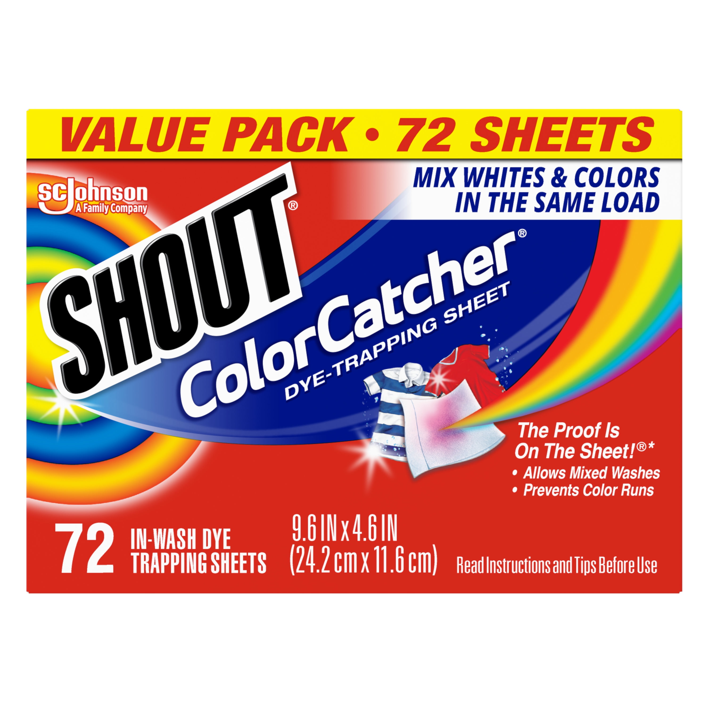 Lot of 2 Shout Color Catcher, Dye-Trapping Sheets, 24 Sheets x2 (48 total)