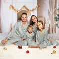 thumbnail image 2 of Family Christmas Pajamas Matching Sets Mom Style Soft Polyester and Spandex Gray Christmas Pajamas, 2 of 5