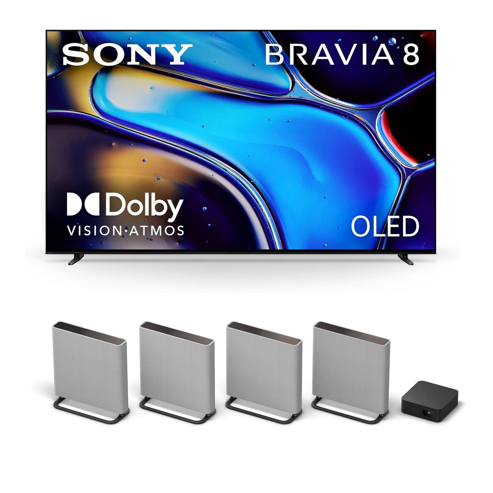 Sony K65XR80 65 Inch IMAX Enhanced Bravia OLED 4K HDR Google TV with a Sony HT-A9M2 4.0.4 Ch BRAVIA Theater Quad Soundbar (2024)