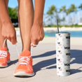 thumbnail image 2 of 20oz White Cow Moo Pattern Skinny Tumblers Stainless Steel Tumbler with Lid and Straw,Vacuum Insulated Double Wall Travel Tumbler Cups with Cleaning Brush for Coffee,Tea, 2 of 6