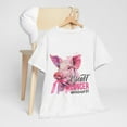 thumbnail image 3 of Pink Pig Breast Cancer Ribbon Shirt, Support Pink Ribbon Shirt ID-0629-BPMX, 3 of 7